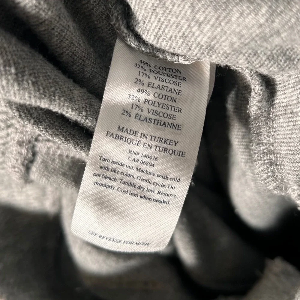 Faherty Legend Sweatpants Men XL Gray Joggers Cotton Blend Twill Drawstring Soft